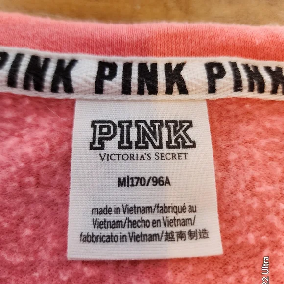 Victoria's Secret Pink and Black Oversized Sweatshirt - Picture 2 of 5